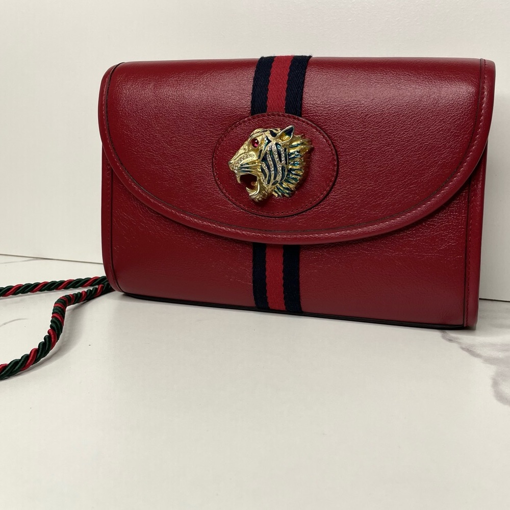 Authentic Gucci Rajah Web Chain Shoulder Bag